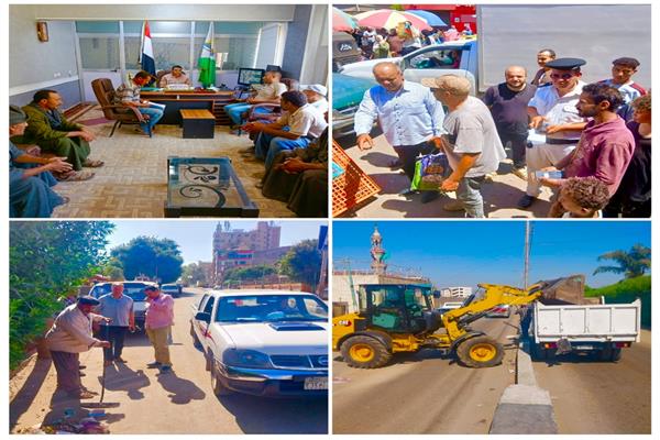 منشأة القناطر يشن حملات إشغالات