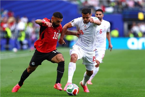 جانب من مباراة مصر وإيران