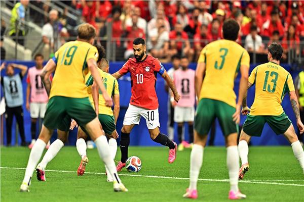 جانب من مباراة مصر وأستراليا