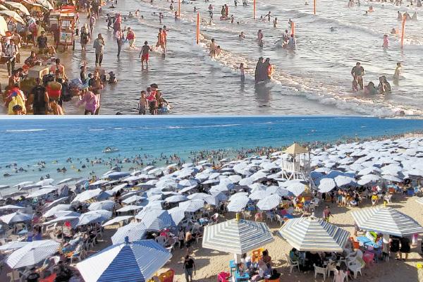 الإسكندرية شهدت إقبالًا كبيرًا بسبب حرارة الجو - وشواطئ رأس البر 