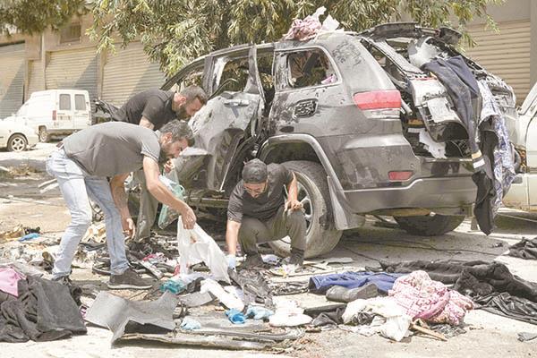 السيارة التى تعرضت لهجوم بصاروخ إسرائيلى