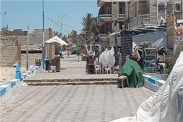 بشأن ازالة التعديات على كورنيش العريش 