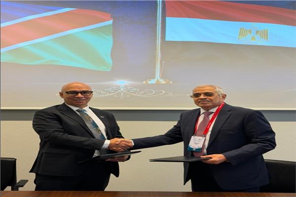 المستشار أحمد خليل ونظيره رئيس وحدة التحريات المالية بجمهورية ناميبيا