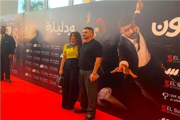 كريم السبكي في العرض الخاص لفيلم شمشون ودليلة