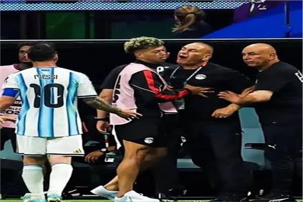 جانب من مباراة مصر والأرجنتين 