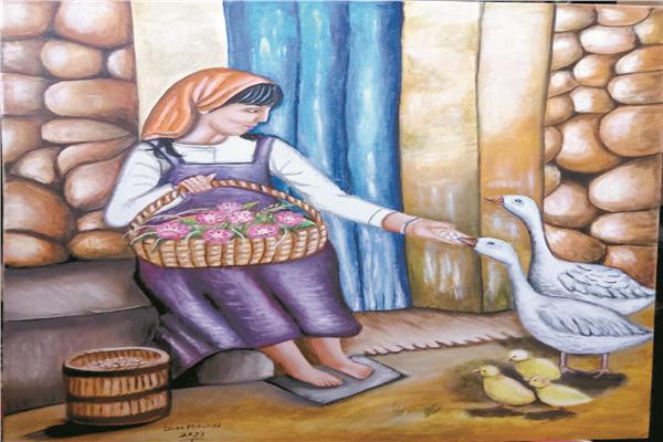 «دعاء».. تحدّت ضمور العضلات بالرسم