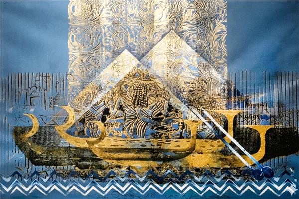  من معرض «الهوية وأنا» للفنانة سهير عثمان - طباعة سلك سكرين