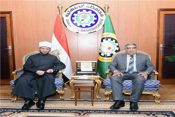 اللواء طارق مرزوق محافظ الدقهلية يستقبل الدكتور أسامة الأزهري وزير الأوقاف