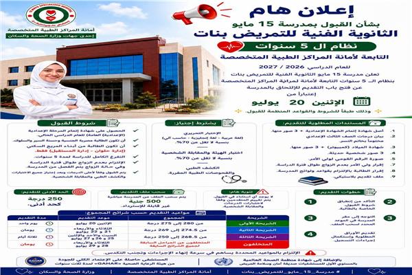 مدرسة 15 مايو الثانوية للتمريض