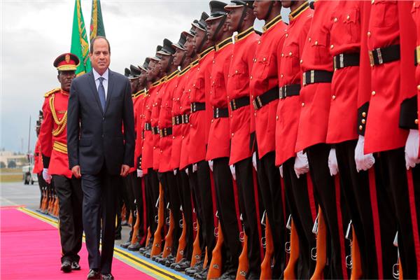 الرئيس السيسي خلال زيارته لتنزانيا