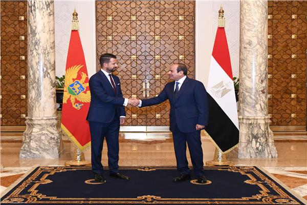 الرئيس السيسي يستقبل رئيس جمهورية الجبل الأسود