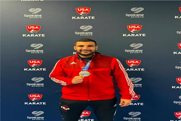 حازم أحمد لاعب المنتخب الوطني للكاراتيه