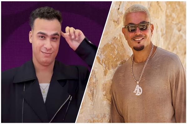 الهضبة عمرو دياب والشاعر مصطفى حدوتة 