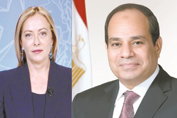 الرئيس عبد الفتاح السيسى - جورجيا ميلونى رئيسة وزراء إيطاليا
