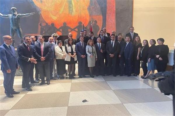 السفير إيهاب عوض والوفد المصري لدى الأمم المتحدة