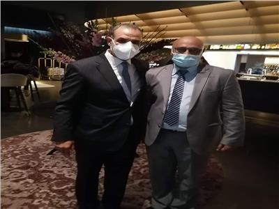 ممثل الجالية المصرية في بلجيكا يهنئ السفير بدر عبد العاطي