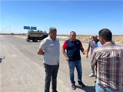 استكمال رصف محور كليوباترا الرابط بين برج العرب الجديدة والساحل الشمالي