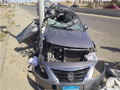 6 مصابين من أسرة واحدة في حادث انقلاب سيارة ملاكي في بني سويف 