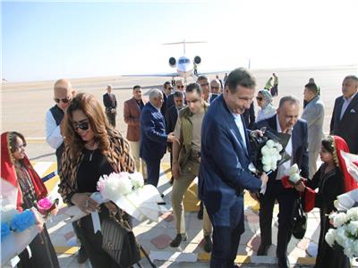 محافظ الوادي الجديد يستقبل وزيري التنمية المحلية والزراعة