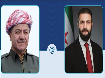 الشرع يؤكد لبارزاني على وحدة سوريا وسيادتها واستقرارها
