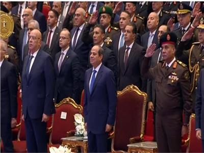 عزف سلام الشهيد بحضور الرئيس السيسي