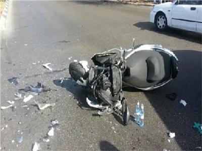 إصابة 3 شباب في انقلاب موتوسيكل بالقرب من مزلقان قطار الجمالية بالدقهلية