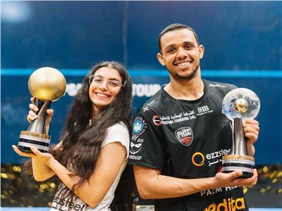 وزير الرياضة يهنئ أمينة عرفي ومصطفى عسل بعد تتويجهما ببطولتي العالم للإسكواش
