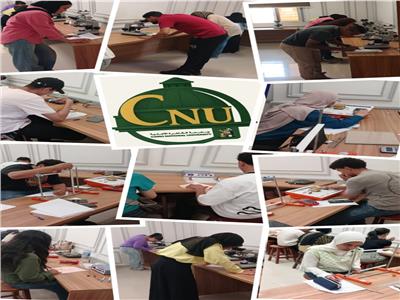 طلاب كلية العلوم بجامعة القاهرة الأهلية يؤدون الامتحانات العملية 