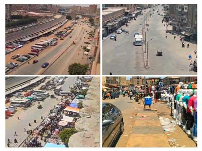 محافظة الجيزة تفض 4 أسواق عشوائية بإمبابة