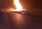 صور| حريق هائل بأحد خطوط البترول في بني سويف