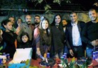 بالصور| صناع فيلم "خلاويص" يحتفلون بعيد ميلاد ايتن عامر اثناء التصوير 