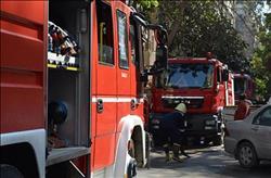 16 سيارة إطفاء للسيطرة على حريق هائل بمخزن كابلات في الهرم