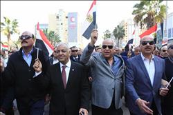 مسيرة لتأييد الرئيس السيسي بالإسكندرية 