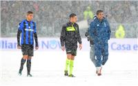 صور| تأجيل مباراة يوفنتوس وأتالانتا بسبب الثلوج