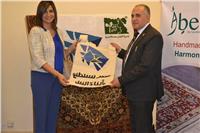  وزيرا الهجرة والري يتفقدان جناح «أبيس للسجاد»