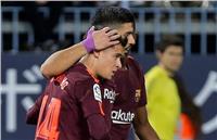 فيديو | سواريز وكوتينيو يقودان برشلونة لفوز ثمين على مالاجا بالدوري الإسباني 