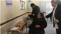 مصر تنتخب| مُسنة تشارك بالانتخابات على كرسي مُتحرك