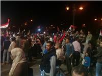 المواطنون يحتفلون أمام قصر القبة بفوز السيسي بالانتخابات