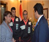 وزير الرياضة يلتقي بلاعبي الاتحاد المصري للإعاقة الذهنية للتنس الارضي