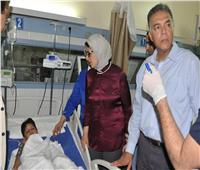 وزيرا الصحة والنقل يتفقدان مصابي قطار البدرشين بمستشفى معهد ناصر
