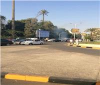 السيطرة على حريق داخل اتوبيس بالقرب من جامعة القاهرة 