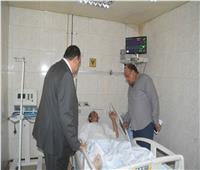سكرتير عام محافظة المنيا يتابع الحالة الصحية للمصابين في حادث الشرفا