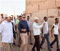وزير الآثار يتفقد منطقة أبيدوس الأثرية بسوهاج