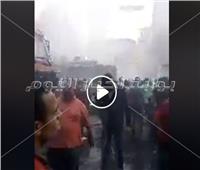 أزمة مرورية بكورنيش النيل بسبب حريق سيارة 