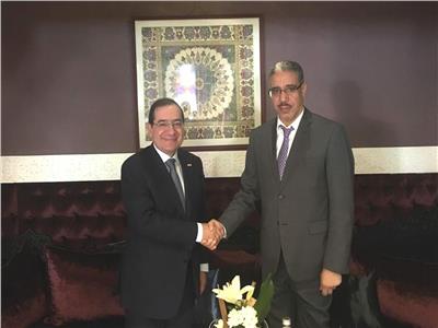 وزير البترول يعقد جلسة مباحثات مع وزير الطاقة المغربي