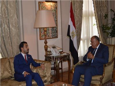 وزير الخارجية يلتقي رئيس مجلس النواب العراقي لبحث العلاقات الثنائية