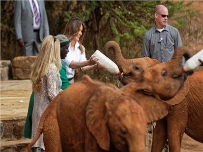 صور| ميلانيا ترامب تزور المحمية الوطنية في كينيا 