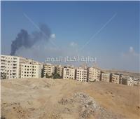 صور| حريق هائل داخل مخزن حي الهرم