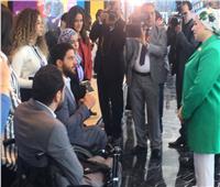 صور وفيديو| قرينة الرئيس تتفقد أجنحة المبادرات الشبابية في منتدى شرم الشيخ