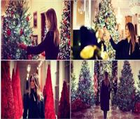 بالفيديو| ميلانيا ترامب تزين البيت الأبيض في «الكريسماس» 
